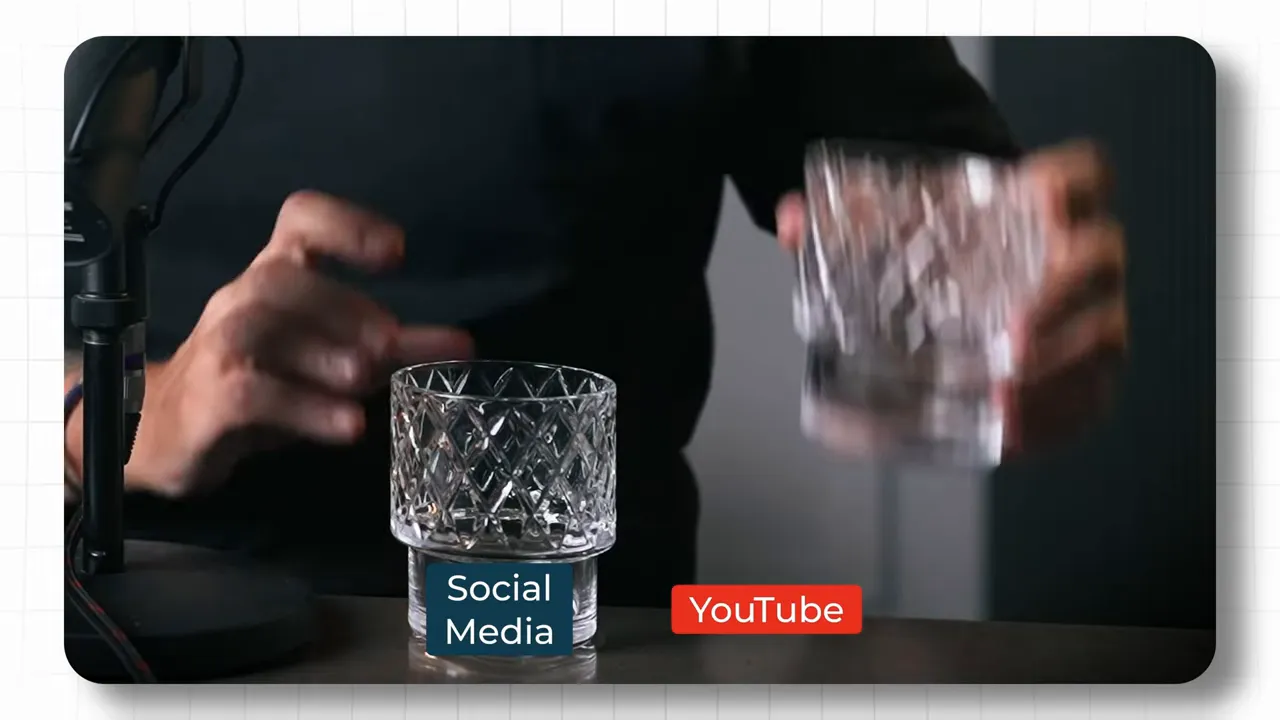 Two jars of M&M's metaphor - comparing YouTube vs short form tasks