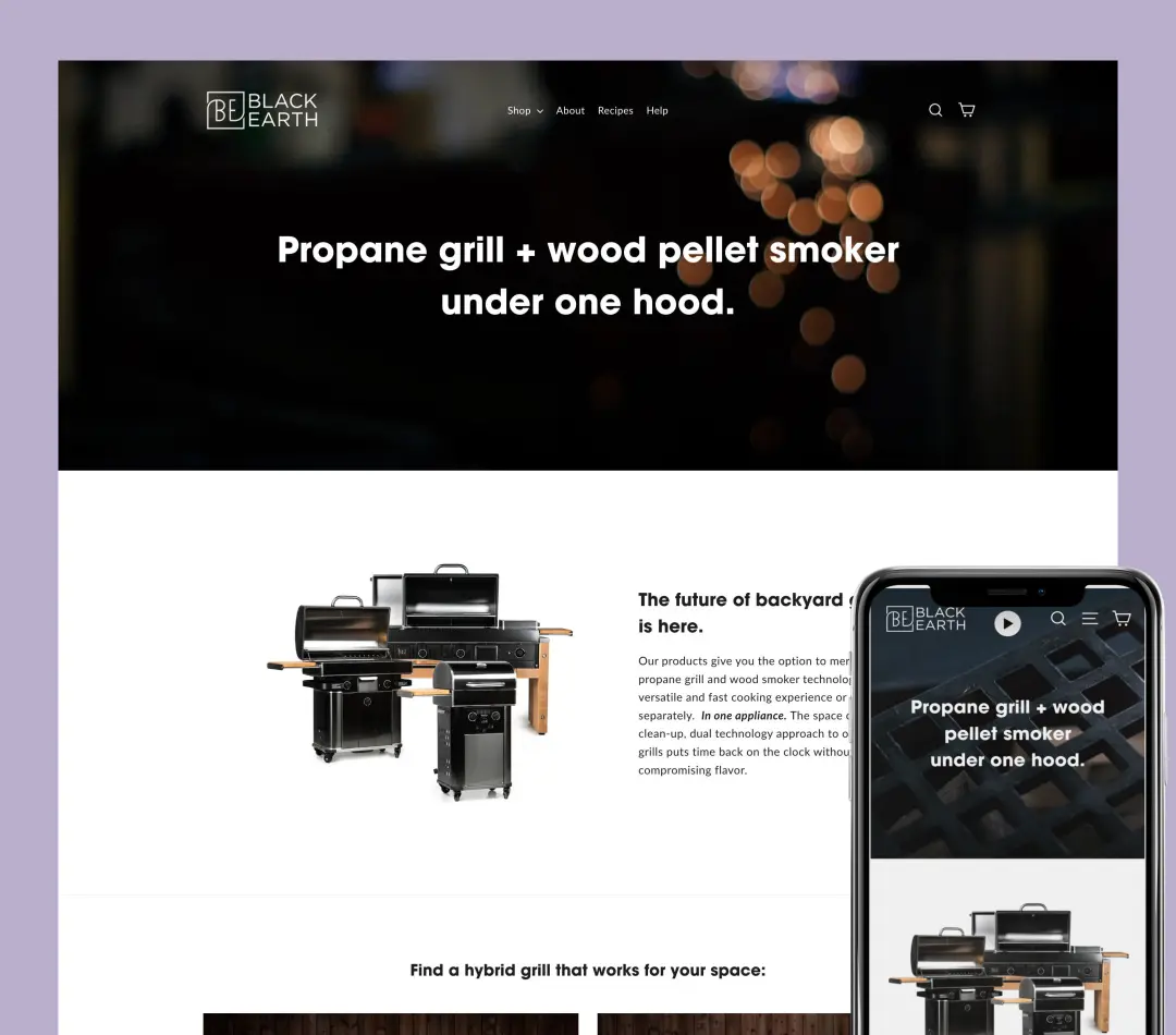 Digital Reach Black Earth Grills: Propane grill and wood pellet smoker combo