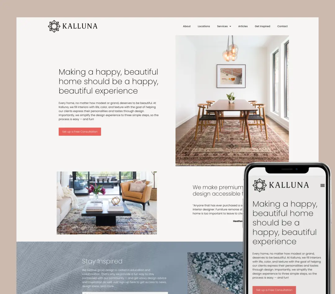Digital Reach Kalluna interior design: Elegant living room with modern furniture and decor.