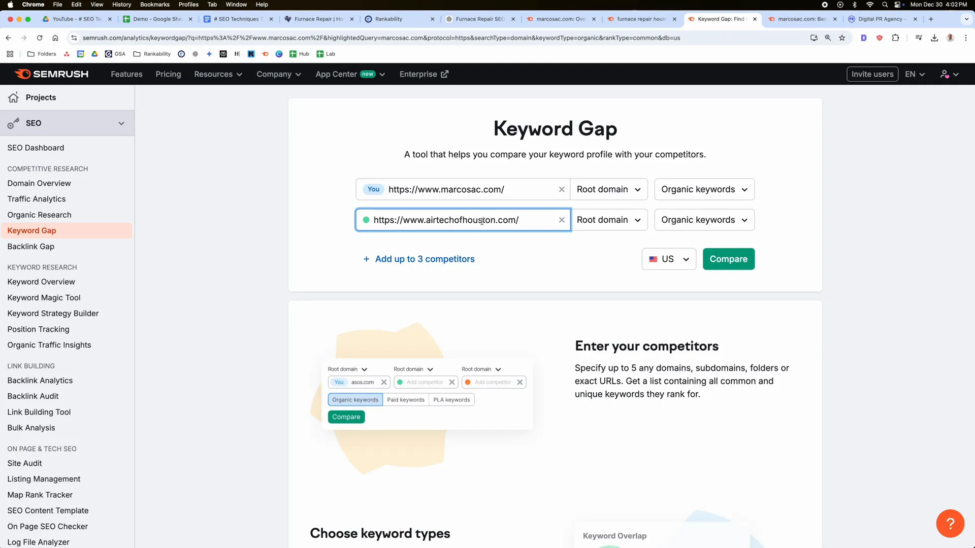 Finding topic authority gaps