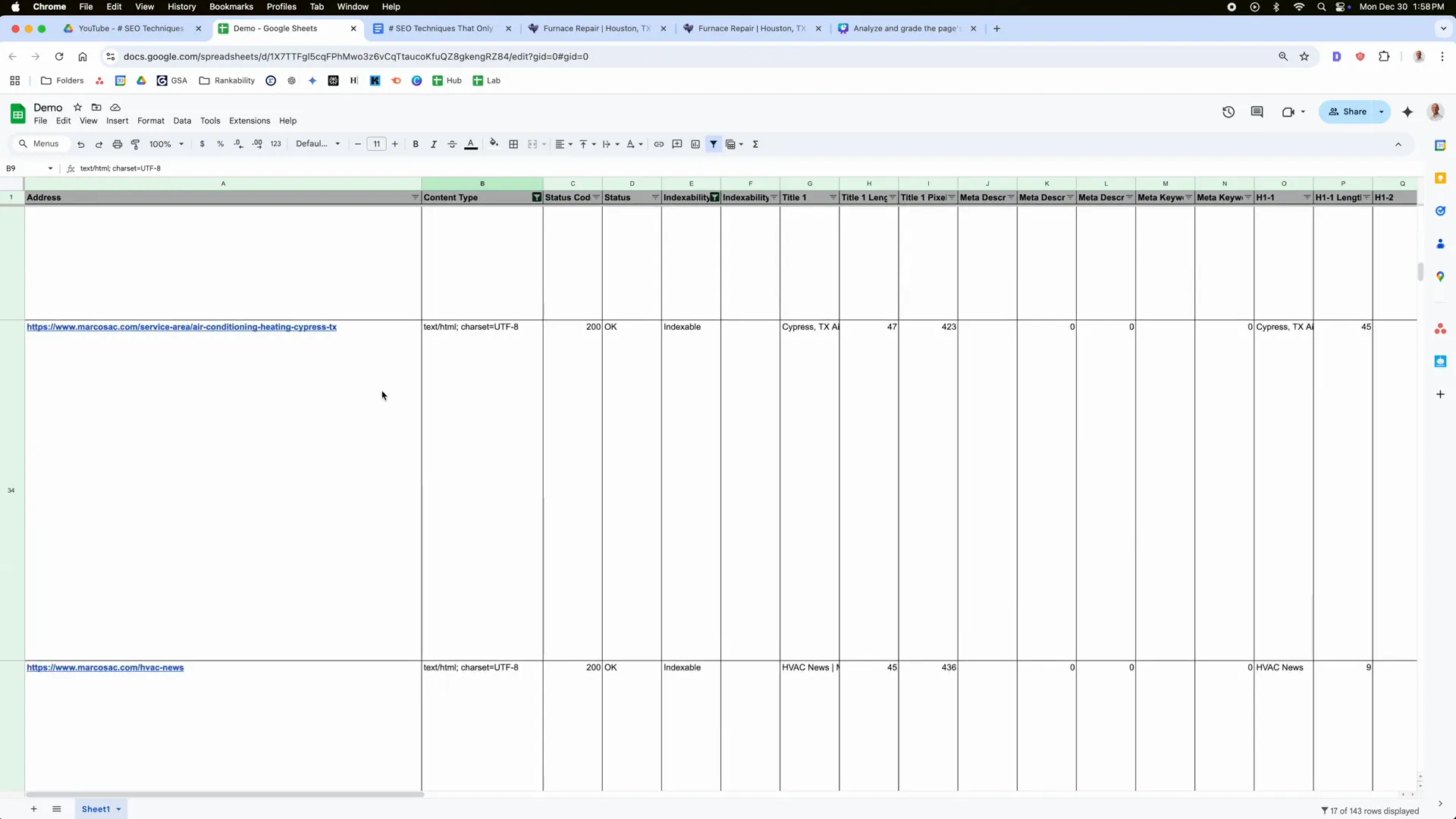 Identifying poor performing pages