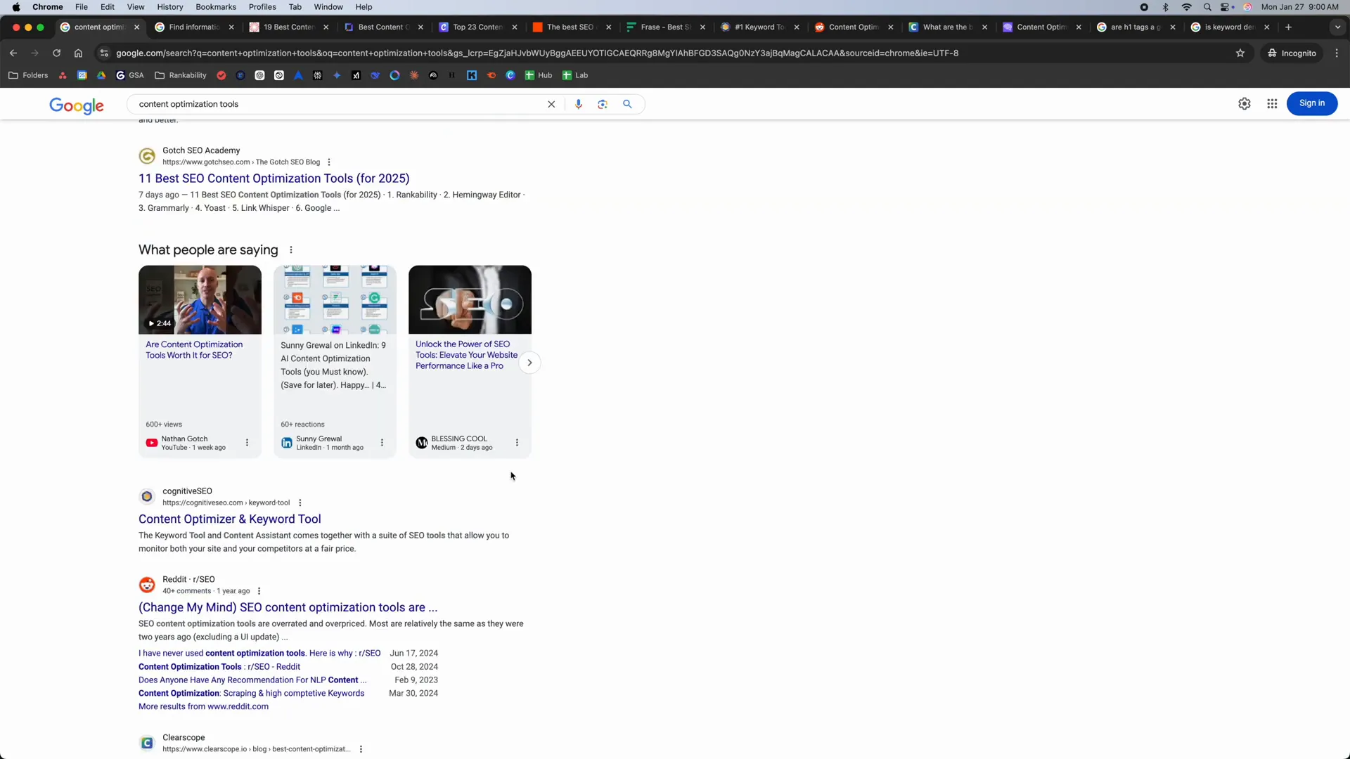 Google search results and AI overview