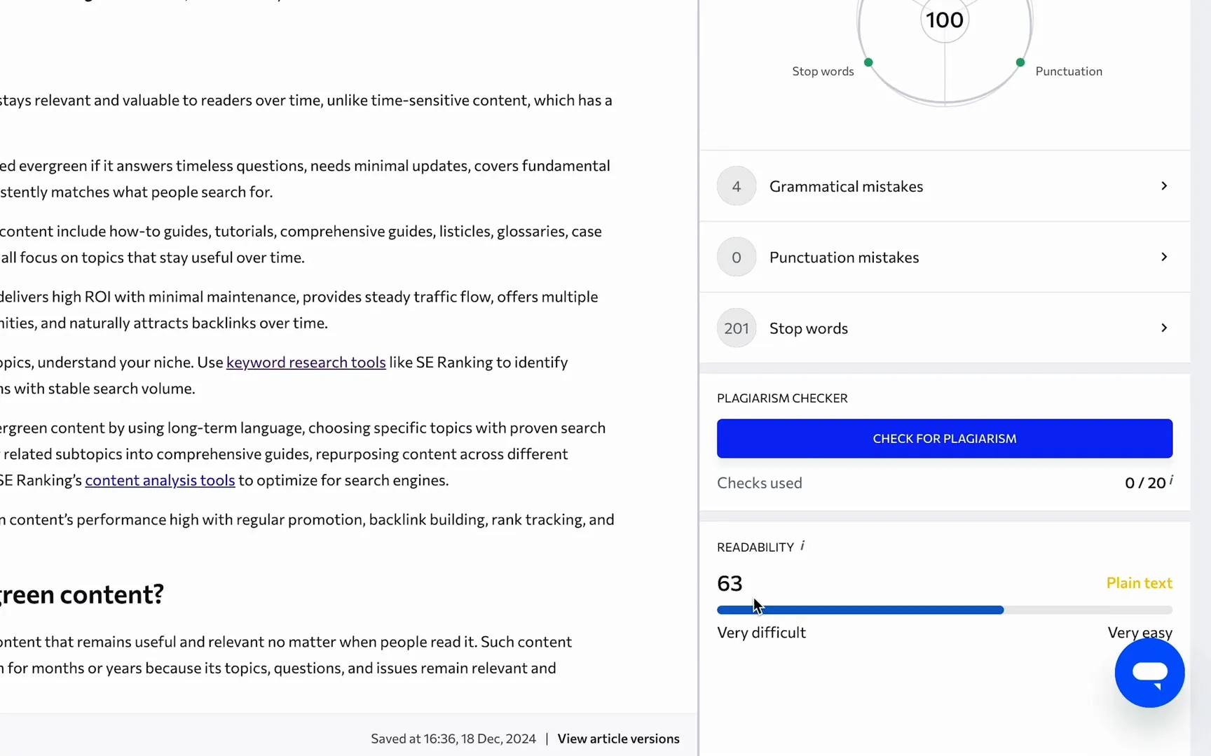 Outline Tab Overview