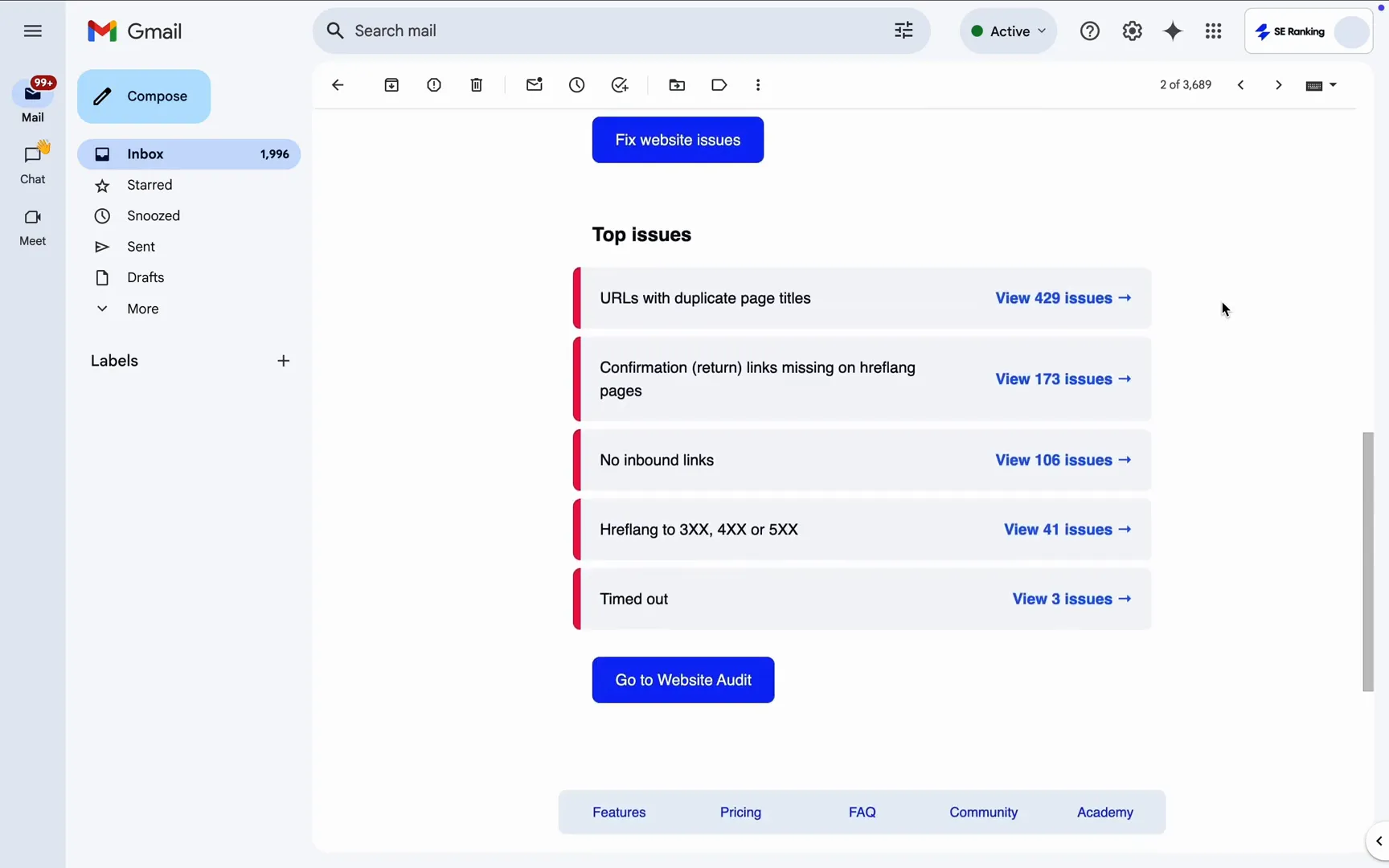 Centralized audit reports
