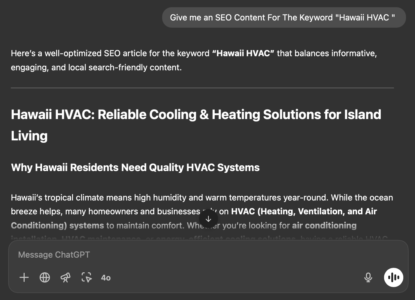 Screenshot 2025-03-19 at 12227 PM • Digital Reach Digital Reach, Highlighted blog discussing Hawaii HVAC solutions and their benefits