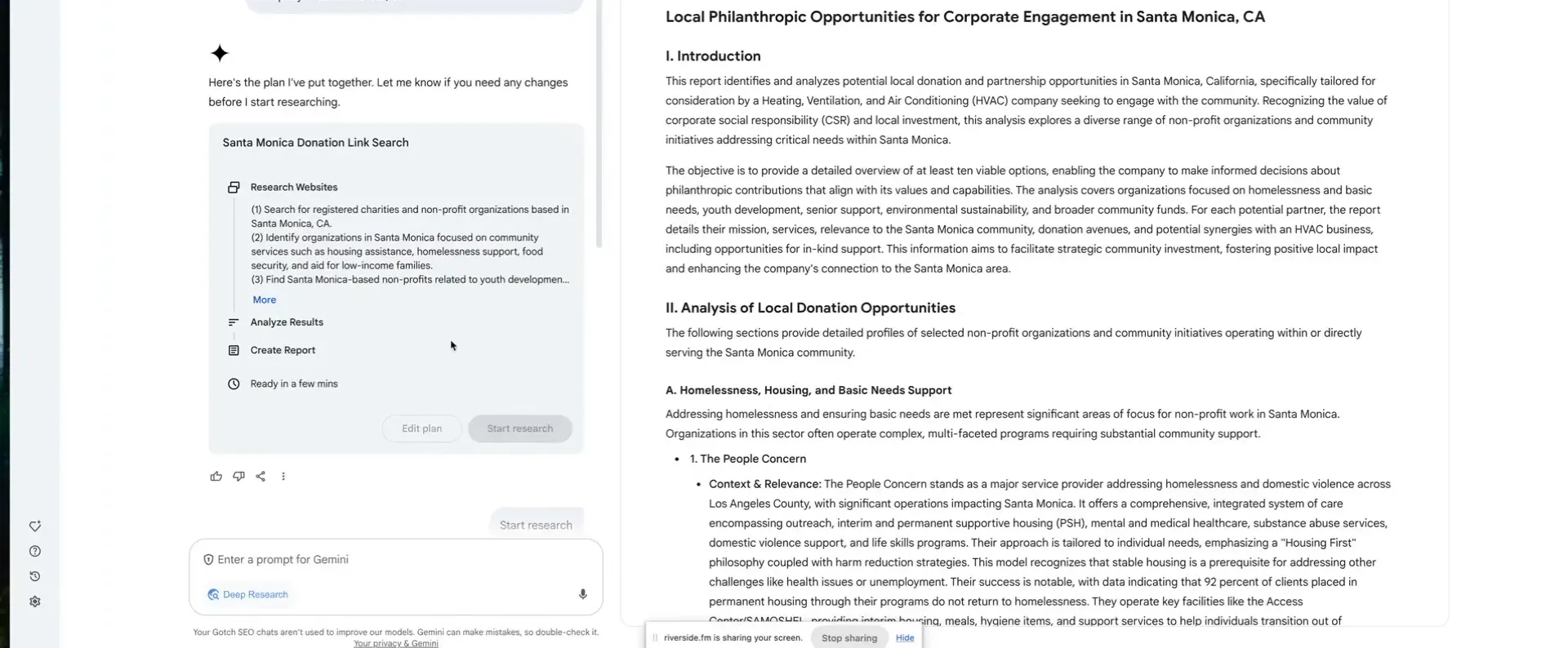 Google's Gemini Deep Research Tool