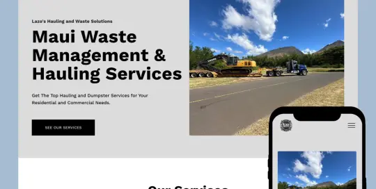 Lazo's Hauling and Waste Solutions Maui SEO project preview