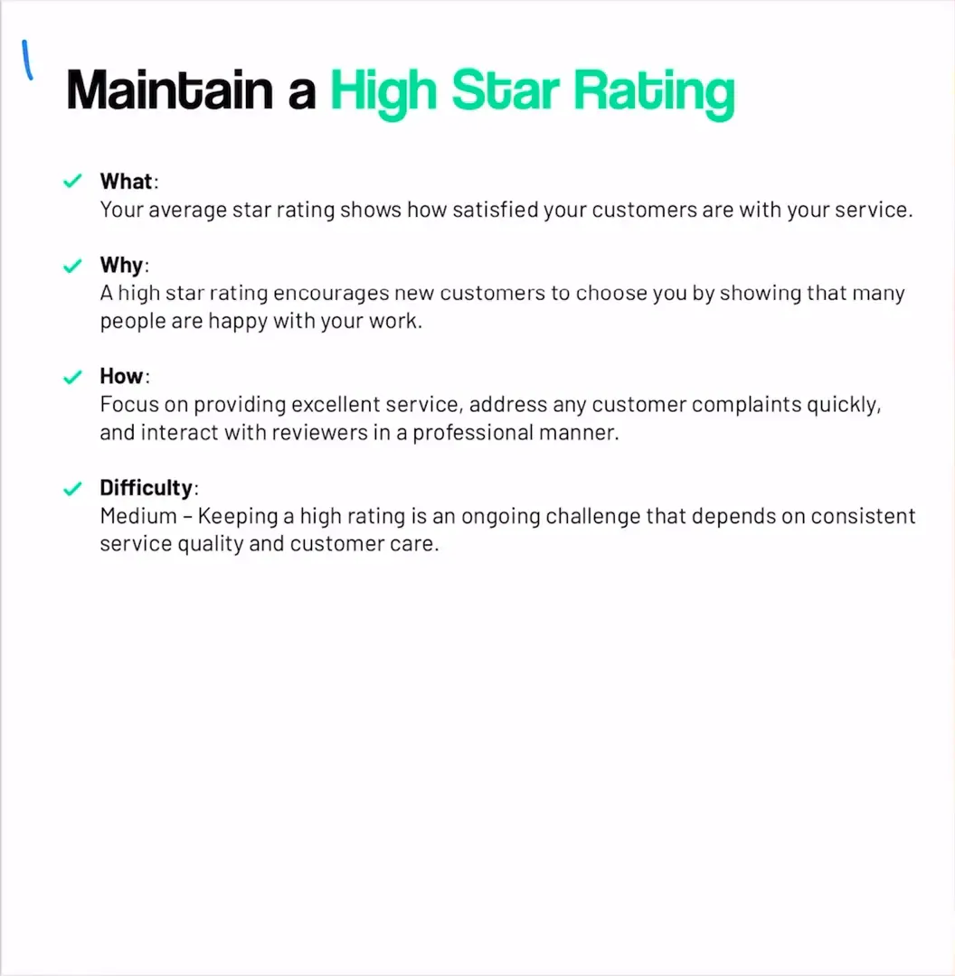 Aiming for high star ratings