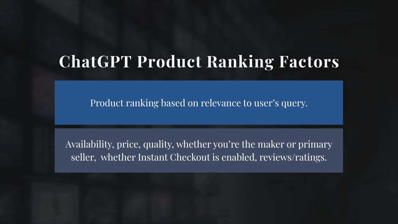 Diagram showing product ranking and merchant selection layers