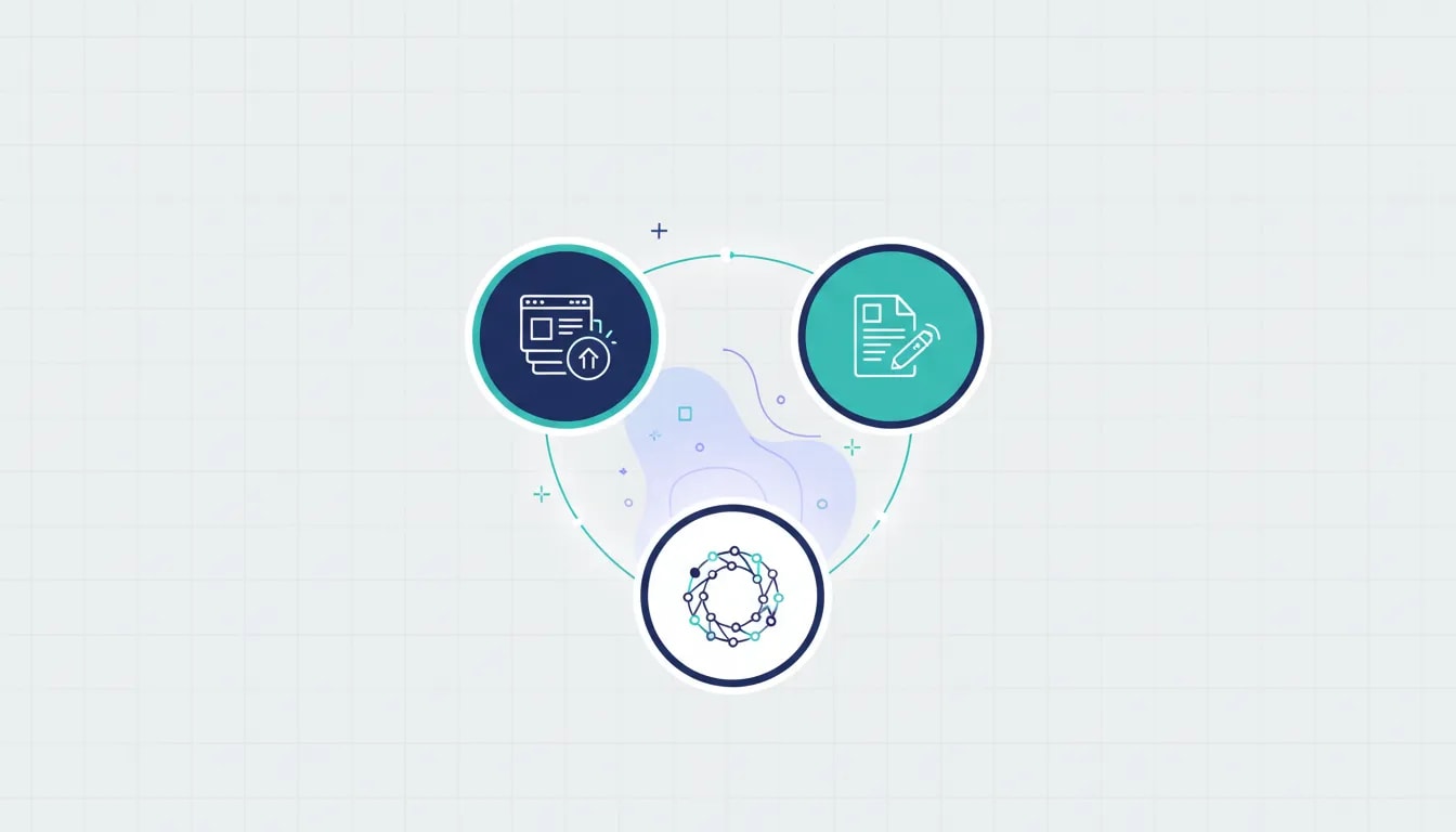 Daily SEO actions workflow illustration covering Maui, Oahu, Big Island, and Kauai
