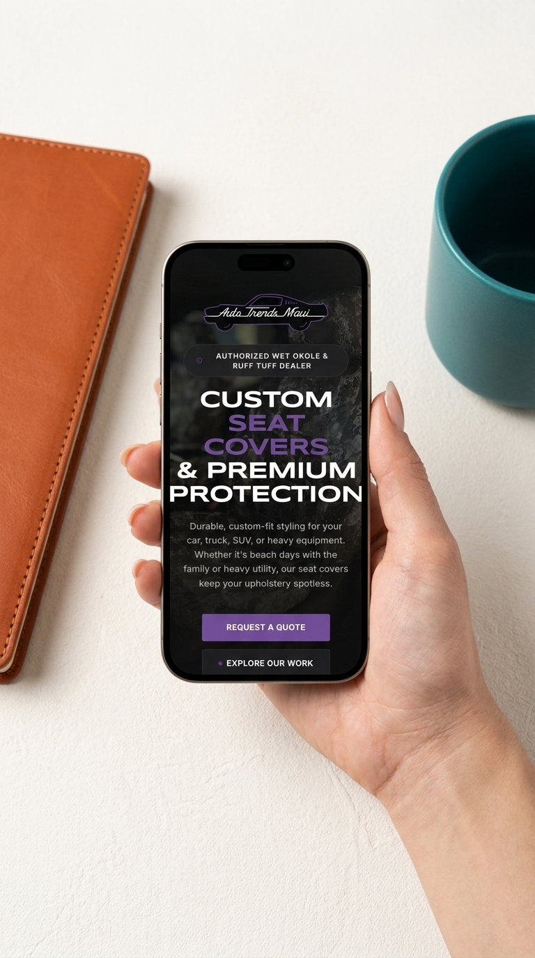 Auto Trends Maui mobile site — Digital Reach Hawaii portfolio piece