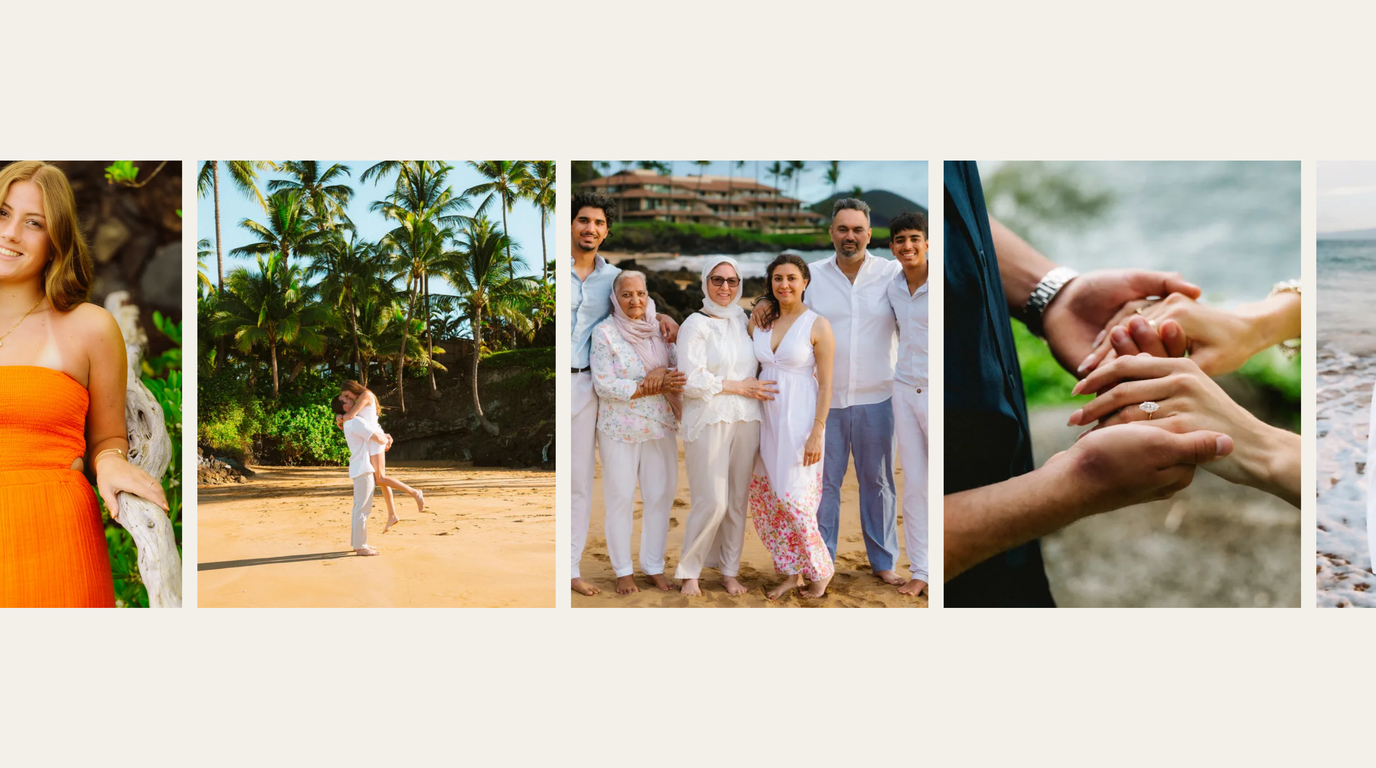 A multi-column photo collage on the Cyrus Perry Photography home page, with images at their natural aspect ratios.